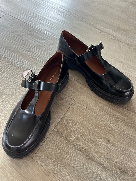 Reformation Shoes - Reformation Black Patent Mary Jane Buckle Flats size 8 great condition